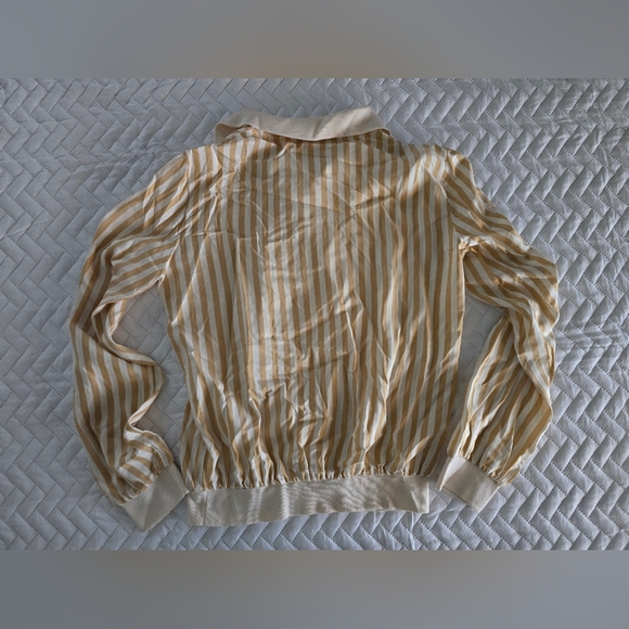Loro Piano Vintage Silk Striped Blouse - Picture 3 of 8